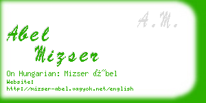 abel mizser business card